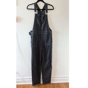 Prana Charcoal Black Organic Cotton Sancho Overalls